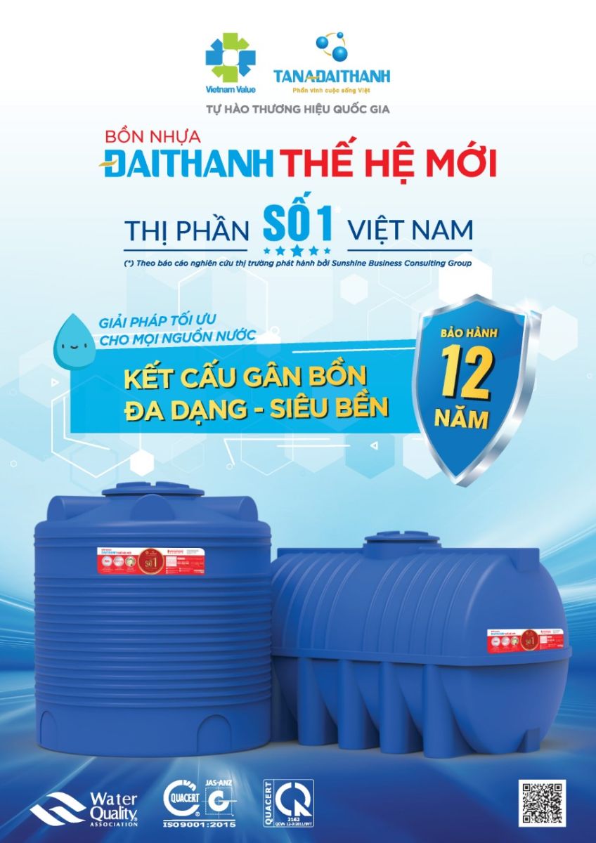 Bồn nhựa Tân Á Đại Thành – sự lựa chọn của chất lượng
